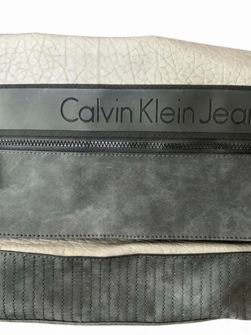 Calvin Klein Jeans Black and Cream Crossbody Shoulder Bag